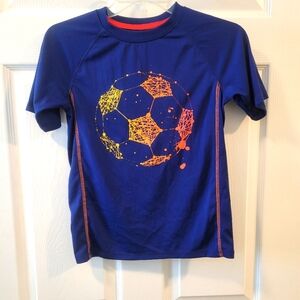 Blue Soccer Graphic T-Shirt Cat & Jack Kid Size M (8/10)